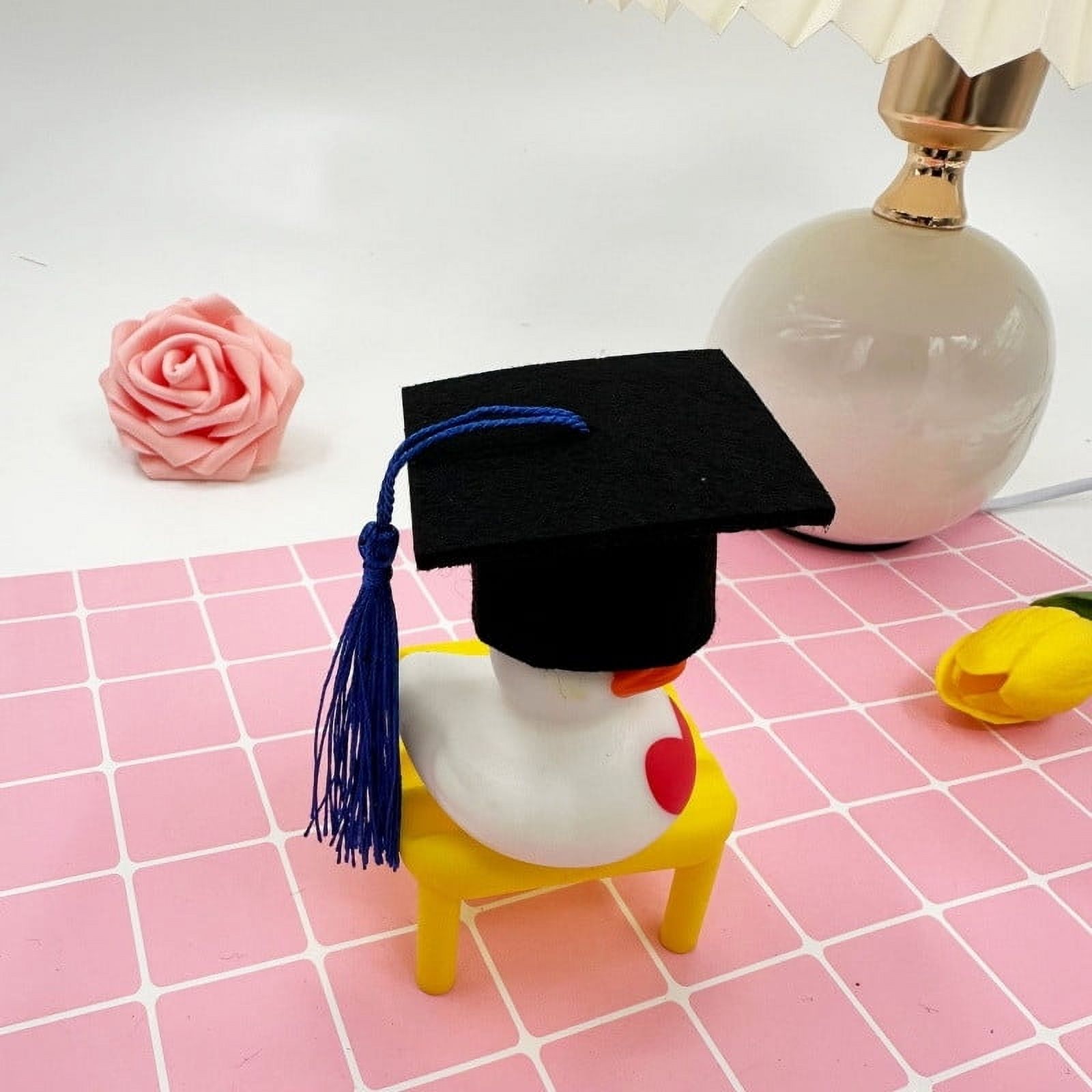 TOPRenddon 10-Pack Mini Graduation Caps – Bulk Graduation Party Supplies for Decorations, Photo Props, and Wine Bottle/Doll Accessories